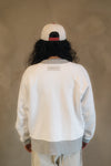 Campus Zip-Up Sweatshirt (White/Grey)