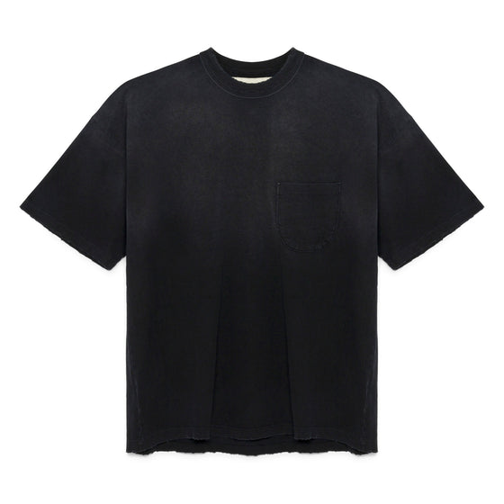 Boxy Cotton Pocket Tee (Black)