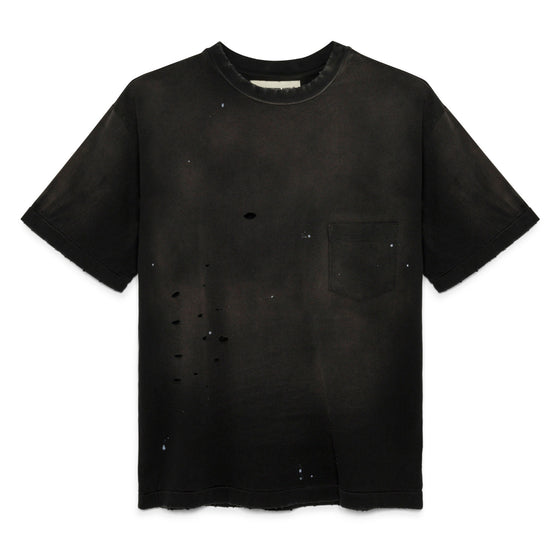 Painted Single Stitch Pocket Tee (Vintage Black)