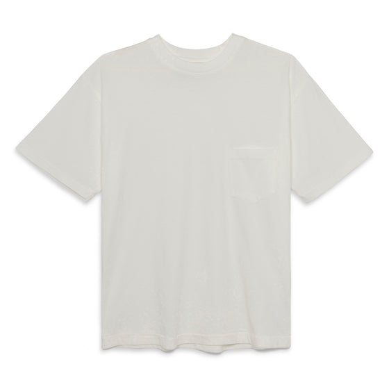 Single Stitch Pocket Tee (Washed White)