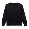 Painted French Terry Darted Crewneck (Vintage Black)