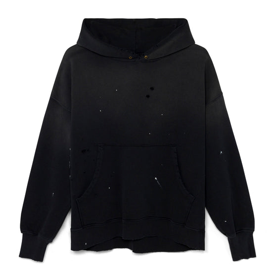 Painted French Terry Darted Hoodie (Vintage Black)